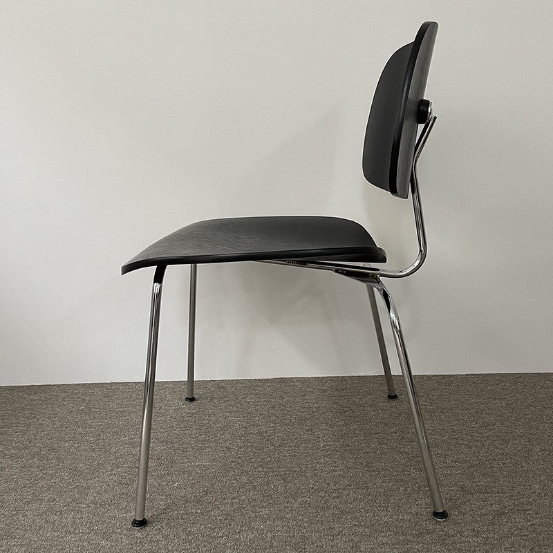 Modern Style Wooden Dining Chairs Open Back Dining Side Chair with Metal Legs