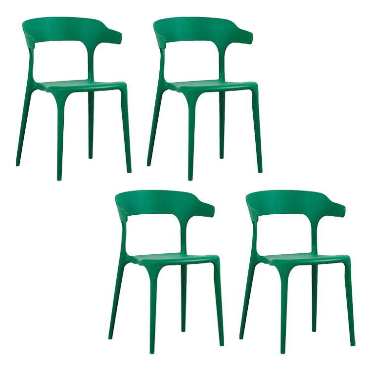Chaise de salle à manger en plastique de style moderne, chaises latérales empilables sans bras pour la cuisine