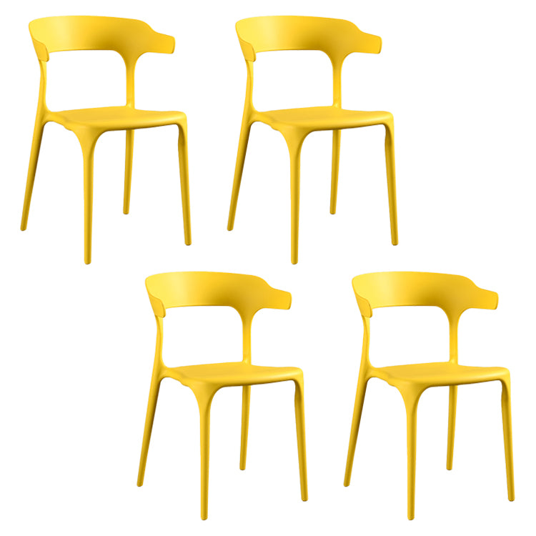 Chaise de salle à manger en plastique de style moderne, chaises latérales empilables sans bras pour la cuisine