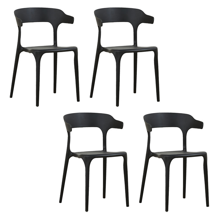 Chaise de salle à manger en plastique de style moderne, chaises latérales empilables sans bras pour la cuisine