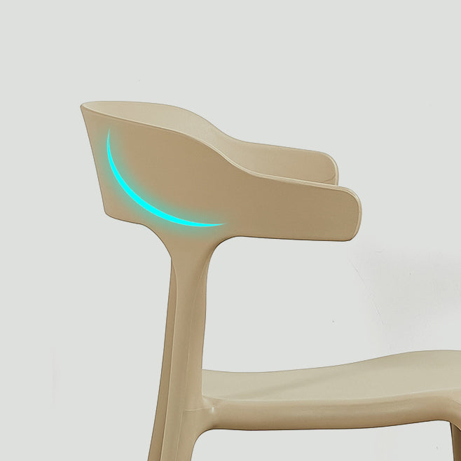 Chaise de salle à manger en plastique de style moderne, chaises latérales empilables sans bras pour la cuisine