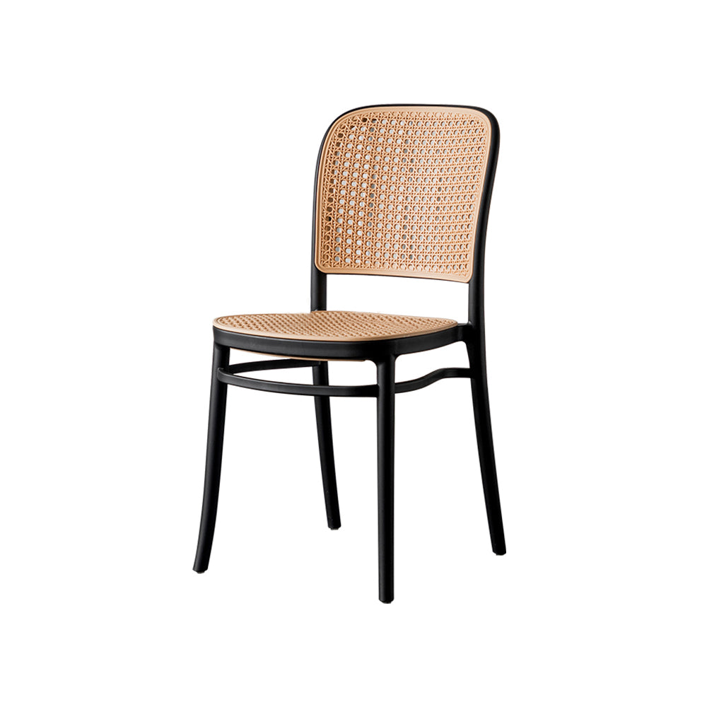 Silla de comedor de estilo moderno, silla lateral sin brazos de comedor de plástico para cocina