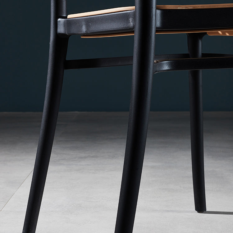 Silla de comedor de estilo moderno, silla lateral sin brazos de comedor de plástico para cocina
