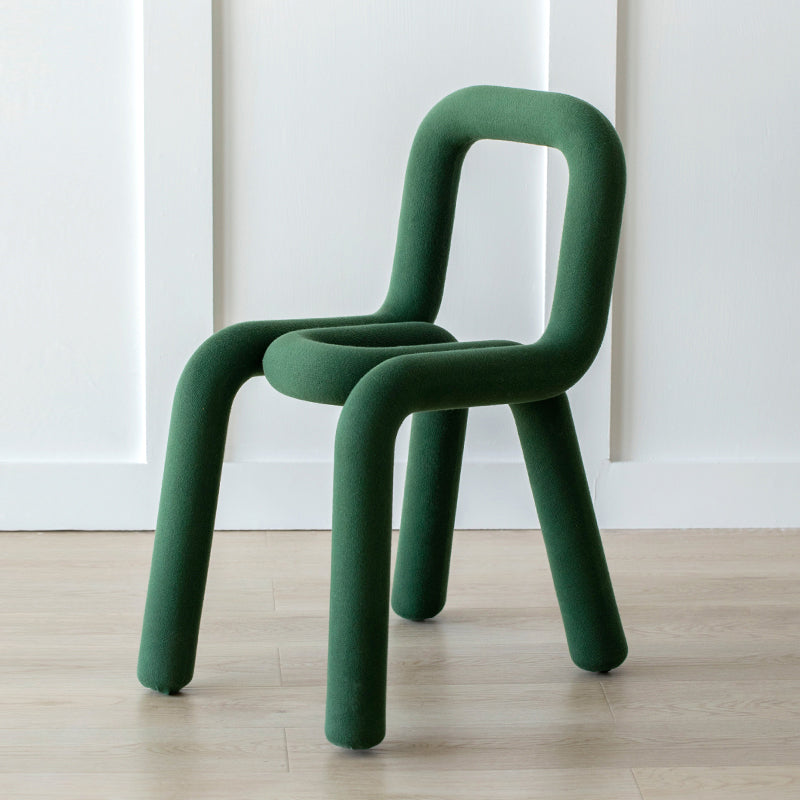 Contemporary Style Dining Room Chair Dining Armless Chair with Metal Legs