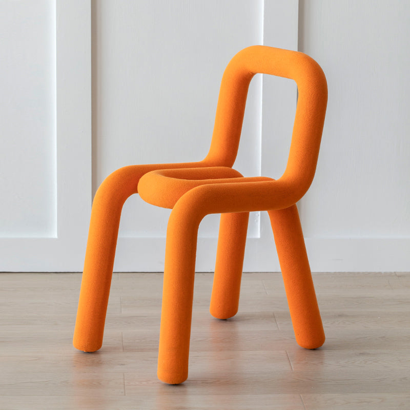 Contemporary Style Dining Room Chair Dining Armless Chair with Metal Legs
