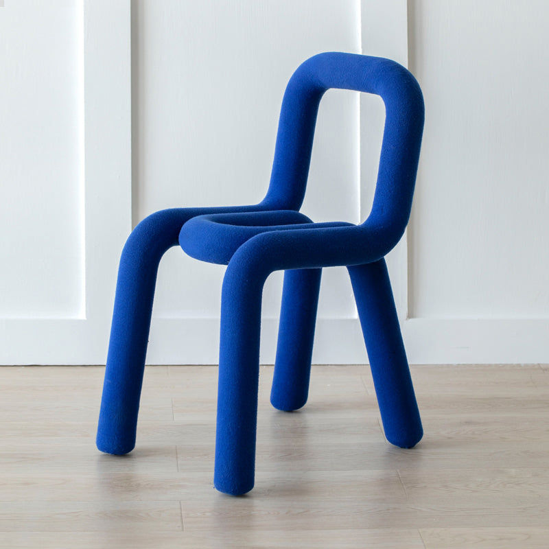 Contemporary Style Dining Room Chair Dining Armless Chair with Metal Legs