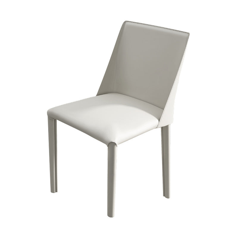 Hedendaagse vaste achterste dinerenstoelen Lederen eetkamerstoelen voor keuken (set van 2)