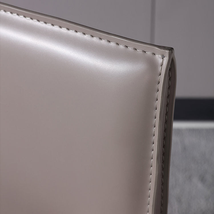 Hedendaagse vaste achterste dinerenstoelen Lederen eetkamerstoelen voor keuken (set van 2)