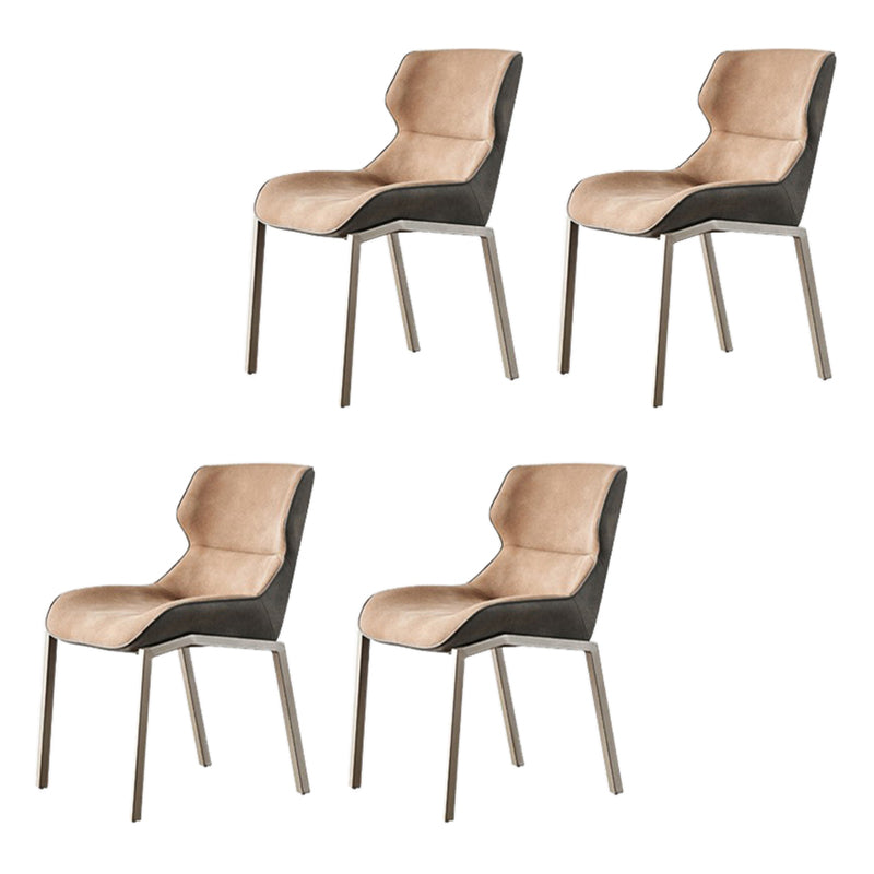 Sillas de comedor de cuero con sillón Wingback Parsons de estilo contemporáneo para uso doméstico