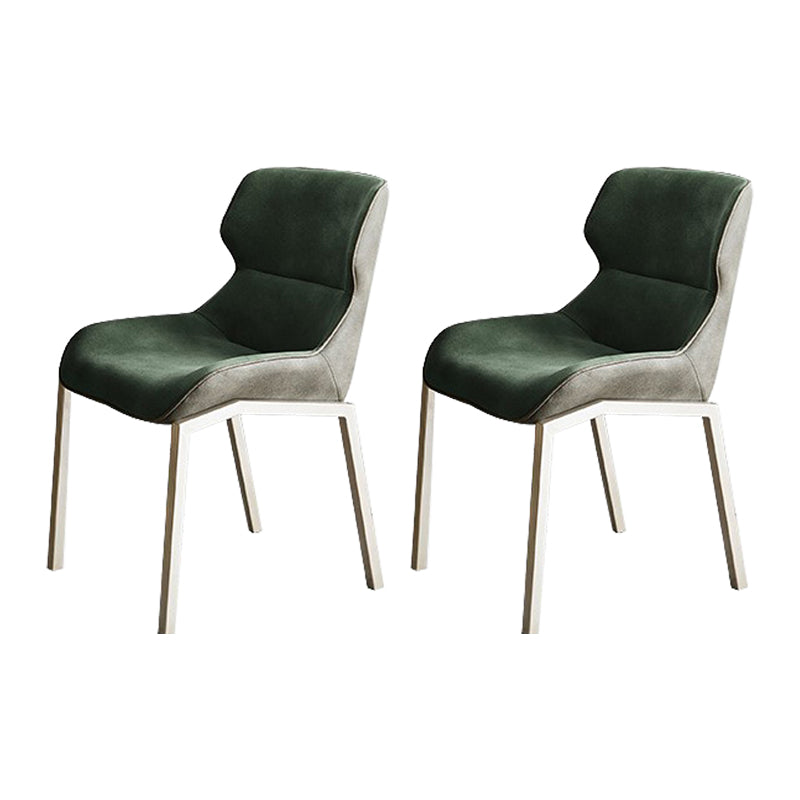 Sillas de comedor de cuero con sillón Wingback Parsons de estilo contemporáneo para uso doméstico