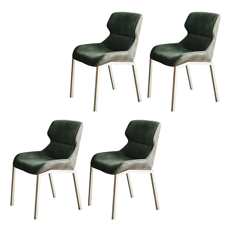 Sillas de comedor de cuero con sillón Wingback Parsons de estilo contemporáneo para uso doméstico