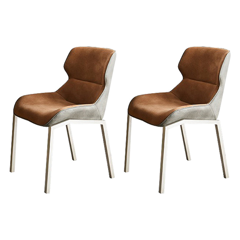 Sillas de comedor de cuero con sillón Wingback Parsons de estilo contemporáneo para uso doméstico