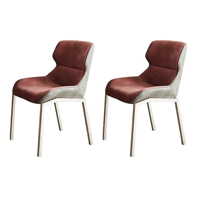 Sillas de comedor de cuero con sillón Wingback Parsons de estilo contemporáneo para uso doméstico