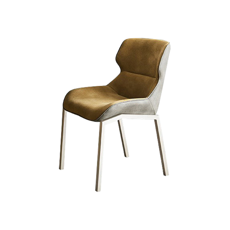 Sillas de comedor de cuero con sillón Wingback Parsons de estilo contemporáneo para uso doméstico