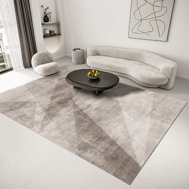Modern Geometry Pattern Carpet Polyester Indoor Rug Non-Slip Backing Area Carpet for Home Decoration
