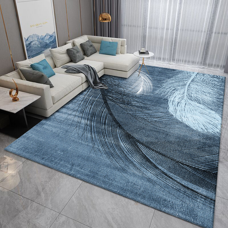 Modern Geometry Pattern Carpet Polyester Indoor Rug Non-Slip Backing Area Carpet for Home Decoration