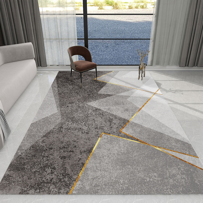 Minimalist Graphic Print Rug Polyester Indoor Rug Stain Resistant Area Carpet for Home Decoration