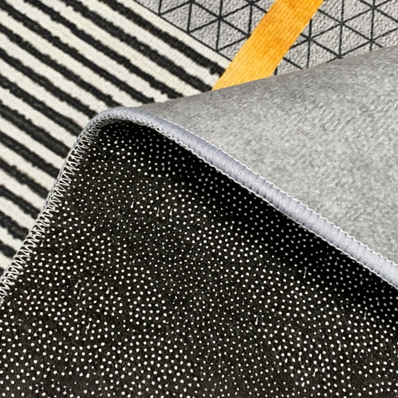 Minimalist Graphic Print Rug Polyester Indoor Rug Stain Resistant Area Carpet for Home Decoration