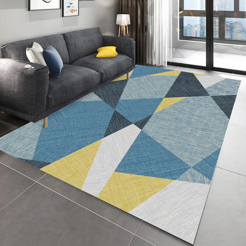 Minimalist Graphic Print Rug Polyester Indoor Rug Stain Resistant Area Carpet for Home Decoration