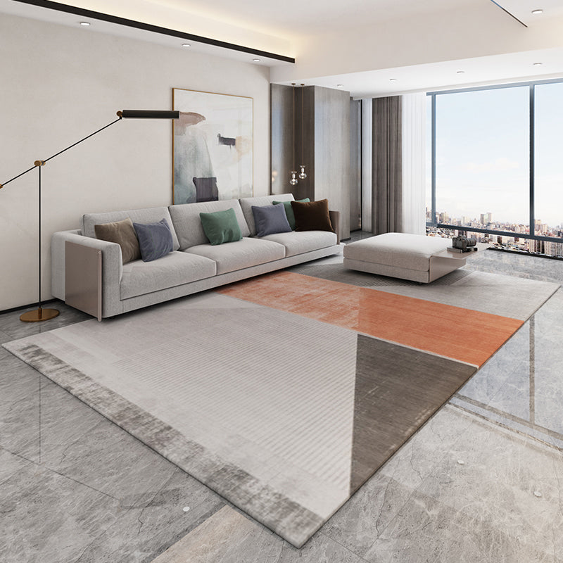 Geometría informal alfombra de poliéster de alfombra de alfombra estampada alfombra resistente a las manchas para la decoración del hogar