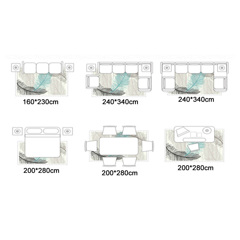 Creative Geometry Print Area Rug Polyester Indoor Carpet Pet Friendly Rug for Home Decoration