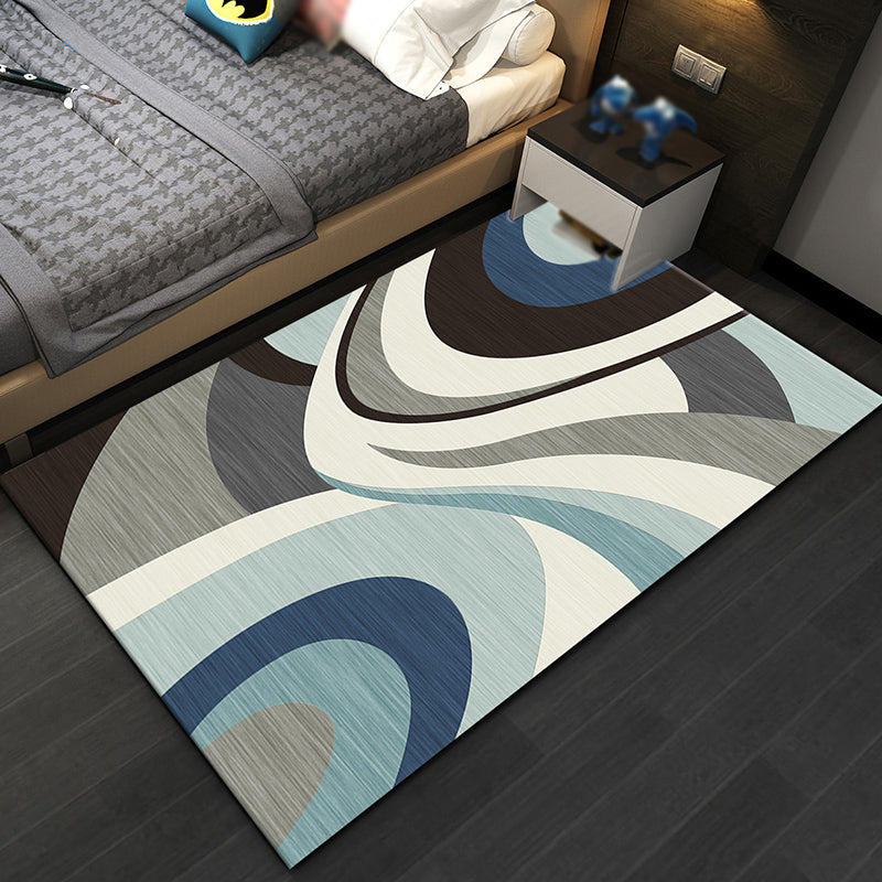 Simplicidad Área de impresión Rectángulo Alfombra alfombra alfombra de poliéster sin deslizamiento alfombra interior para sala de estar