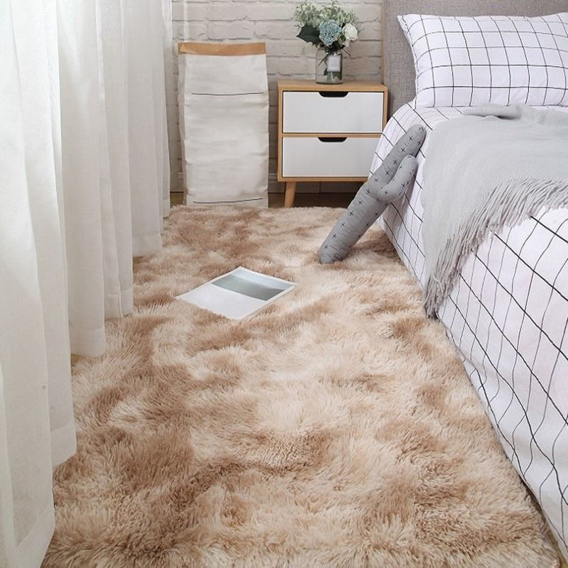 Alfombra de poliéster moderno de color rosa claro alfombra de respaldo de tipe-dye para sala de estar para sala de estar