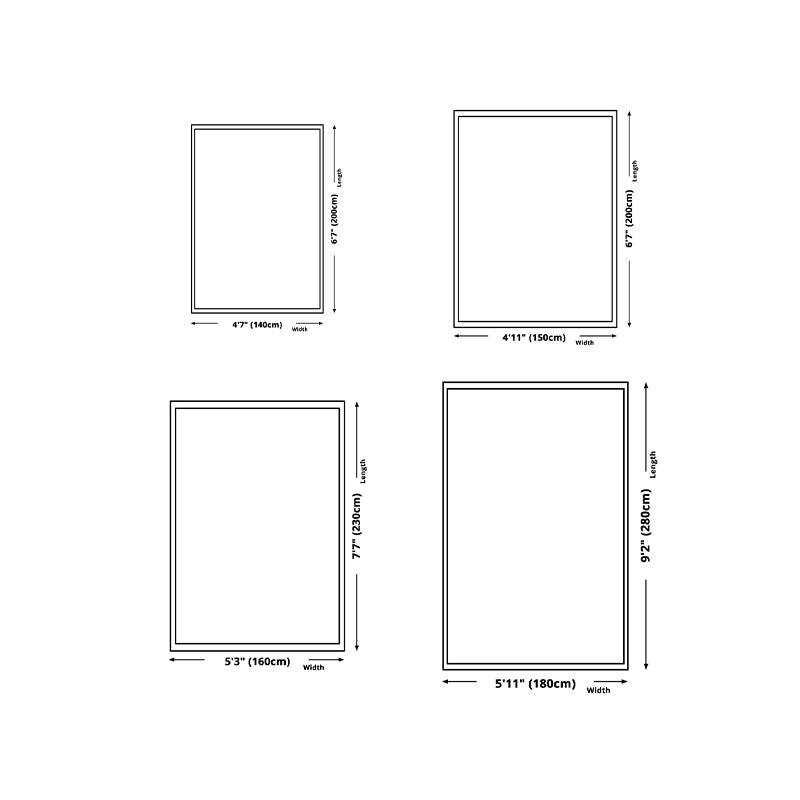 Funky Geometry Print Area Carpet Polyester Indoor Rug Non-Slip Backing Area Rug for Living Room