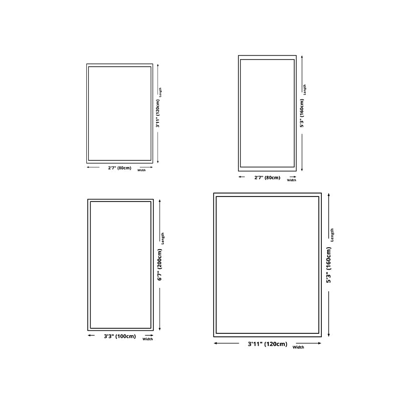 Gray Modern Rug Polyester Contrast Color Design Rug Washable Rug for Living Room