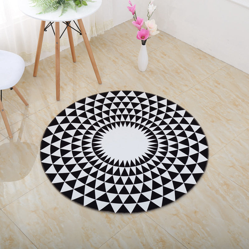 Yellow Modern Rug Polyester Sunflower Rug Washable Area Rug for Home Decor