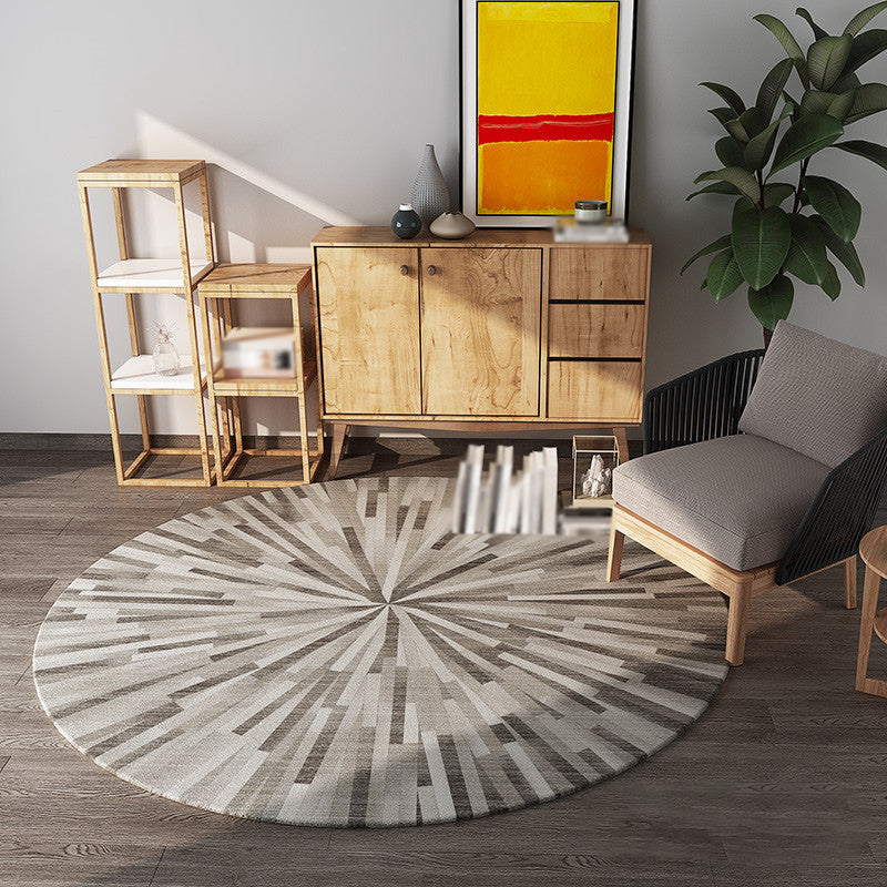 Brown Modern Rug Polyester Graphic Rug Washable Rug for Home Decoration