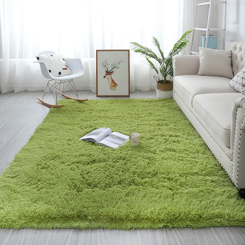 Minimalistische massive Shag-Fläche Teppich Polyester Innenteppich nicht rutschfest