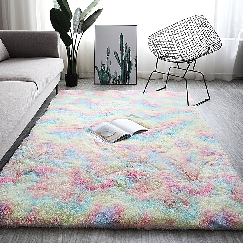 Minimalistische massive Shag-Fläche Teppich Polyester Innenteppich nicht rutschfest