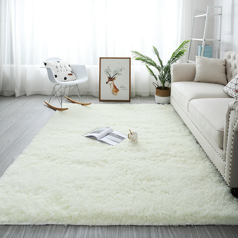 Minimalistische massive Shag-Fläche Teppich Polyester Innenteppich nicht rutschfest