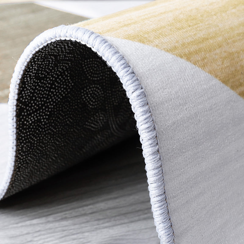 Trendy Rectangle Print Indoor Rug Polyester Carpet Non-Slip Backing Area Rug for Home Decoration