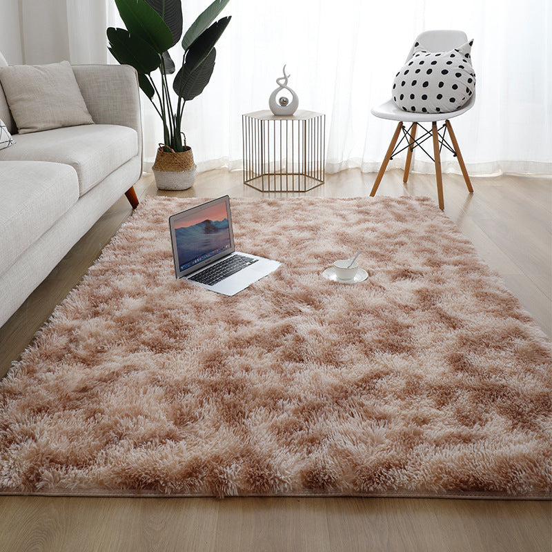 Creative Tie Dye Shag Area Rug Polyester Indoor Carpet Non-Slip Backing Rug for Home Decoration