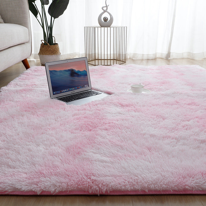 Creative Tie Dye Shag Area Rug Polyester Indoor Carpet Non-Slip Backing Rug for Home Decoration
