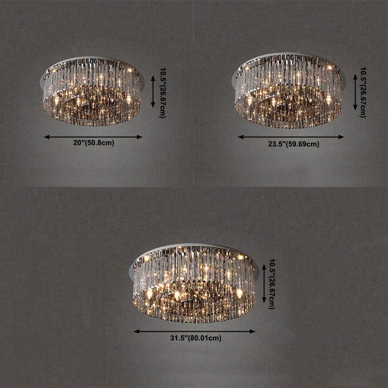 Ronde kristallen inbouwlamp Moderne eenvoud plafondlamp voor woonkamer