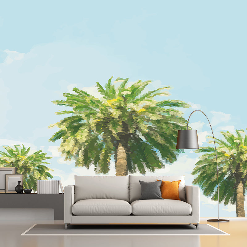 Tropical Illustration Wall Decal Stain Resistant Murals Decoration for Sleeping Room