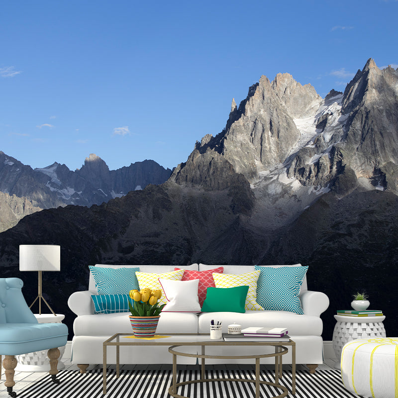 Contemporary Mountains Mural Wallpaper Mildew Resistant Wall Decor, Personalized Size
