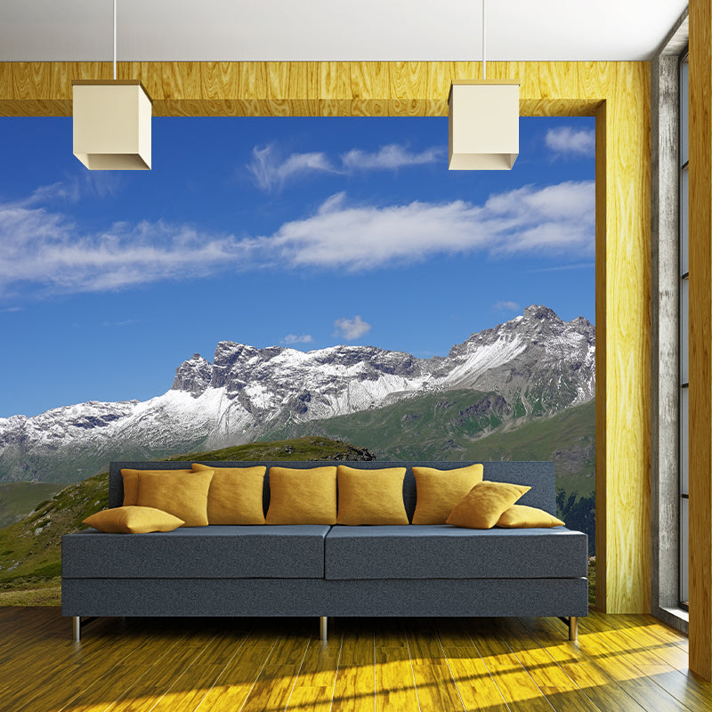 Mountains Wall Mural Decal Stain Resistant Wall Covering for Decoration
