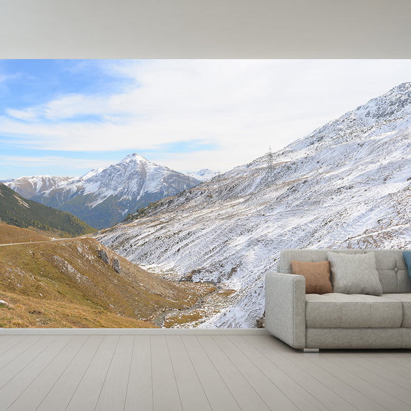 Mountains Wall Mural Decal Stain Resistant Wall Covering for Decoration