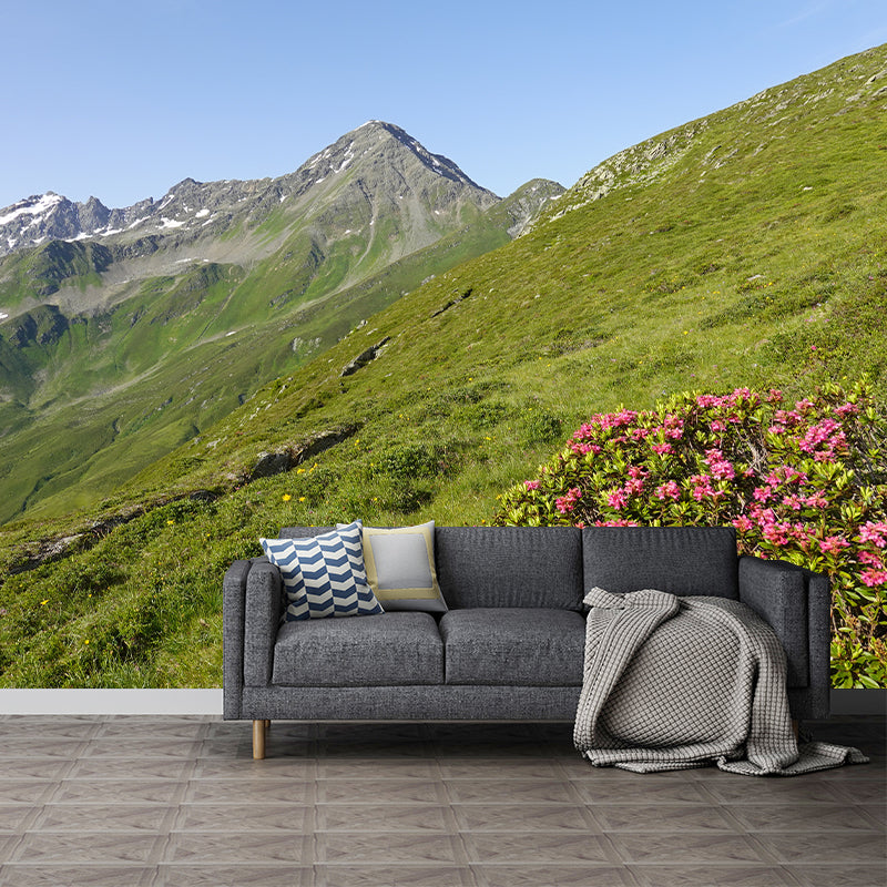 Mountains Wall Mural Decal Stain Resistant Wall Covering for Decoration