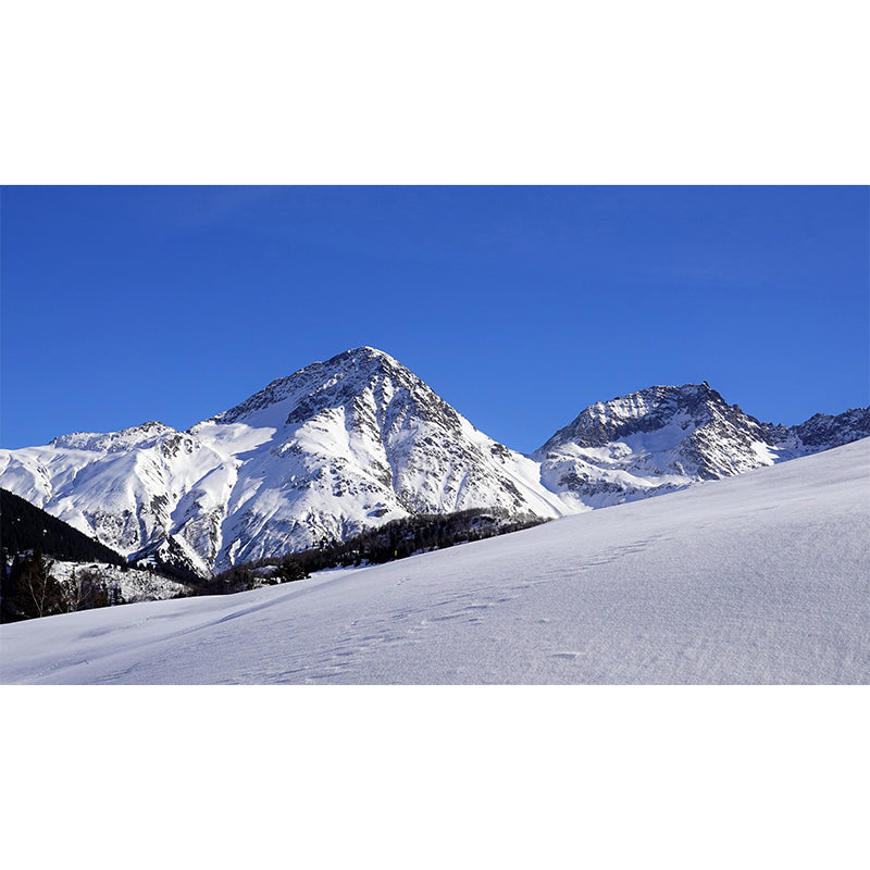 Modern Mildew Mountains Mural Decal Resistant Wall Covering for Living Room