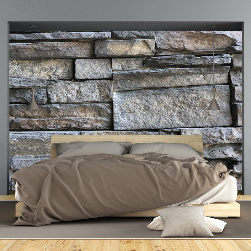 Brick Customized Mural Decal Modern Mildew Resistant Wall Covering for Living Room