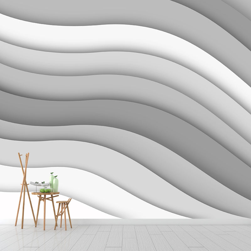 Abstract Waves Mural Wall Covering for Dining Room Eco-friendly for Decoration