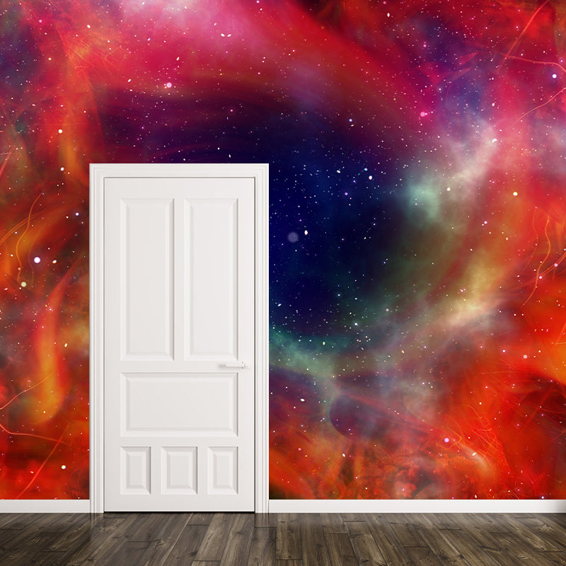 Outer Space Mural Wallpaper Personalized Size Wall Covering for Study Room