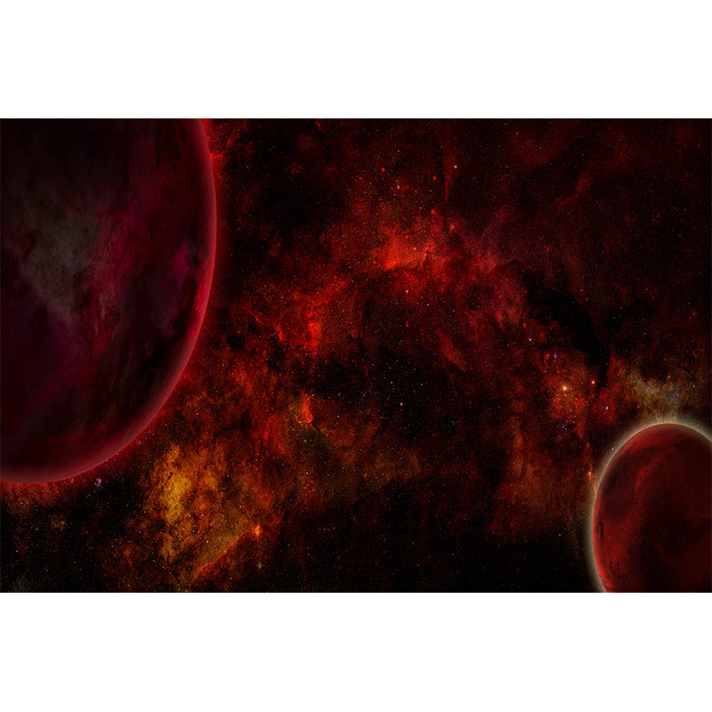 Outer Space Mural Wallpaper Personalized Size Wall Covering for Study Room