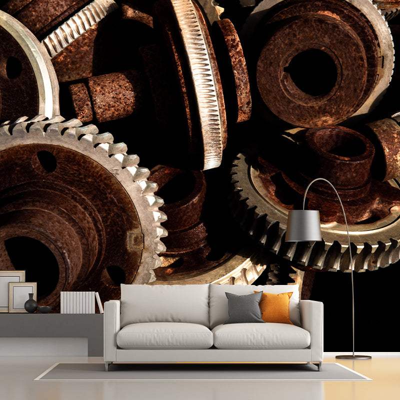 Industrial Photography Style Building Mural Wallpaper Mildew Resistant for Decoration