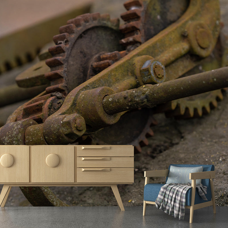 Industrial Photography Style Building Mural Wallpaper Mildew Resistant for Wall Decor